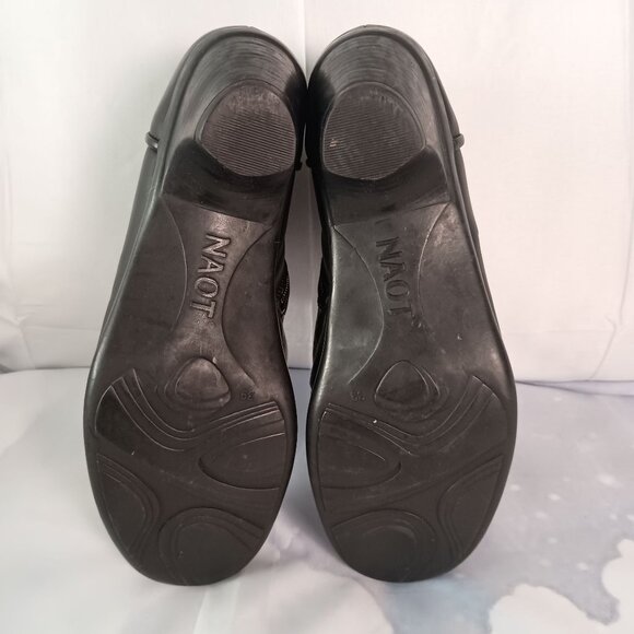 Naot Avantgarde Advance Black Leather Booties Women’s Size 39 Heel Comfort - Picture 7 of 9